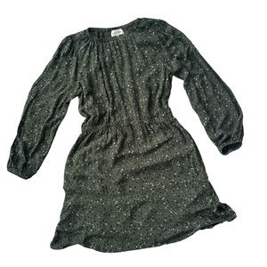 Cloth & Stone Olive Green Leopard Print Lined Dress Size Small